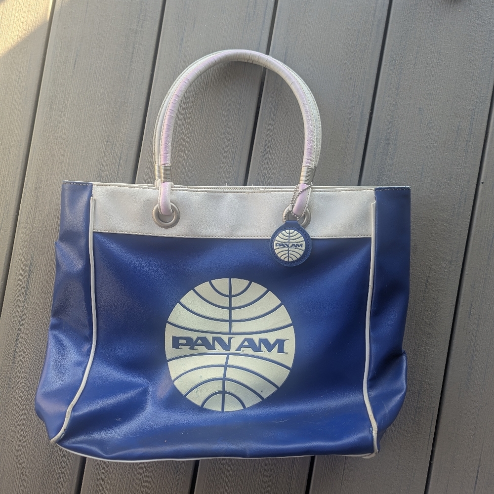 Blue and White Travel Bag